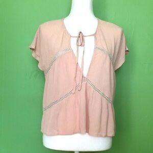 Toni oversized babydoll shirt‎ in blush